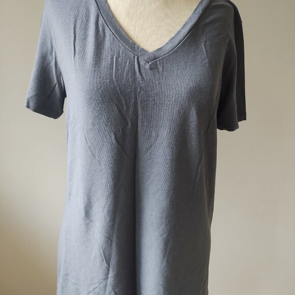 THEORY T-SHIRT - bluish gray cotton blend - Picture 5 of 5